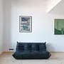 Togo Lounge Set 5 pezzi pelle Madras nero 2