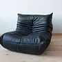 Togo Lounge Set 5-pc. Madras Leather Black 6