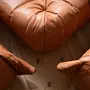 Togo Lounge Set 5-piece Pull-Up Leather Peach Brown 7