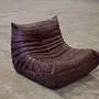Togo Lounge Set 5-pc. Pull-up Leather Chocolate Brown 2