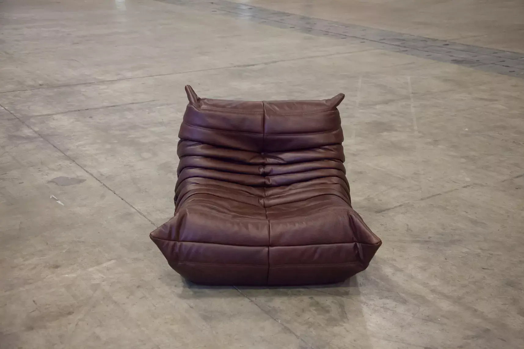 Togo Lounge Set 5-pc. Pull-up Leather Chocolate Brown 3