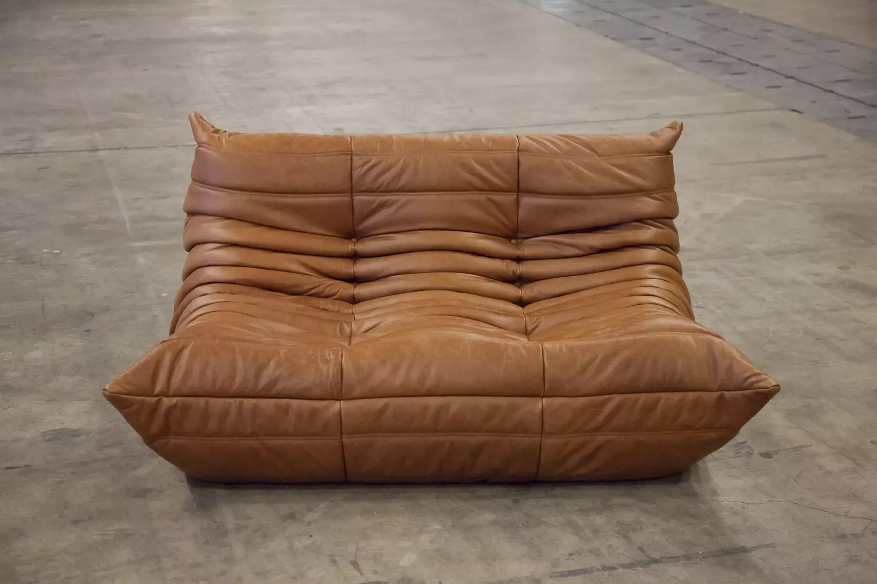 Togo Lounge Set 5-pc. Pull-Up Leather Tobacco Brown 3