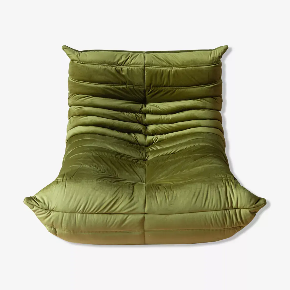 Togo Armchair Velvet Olive Green 0