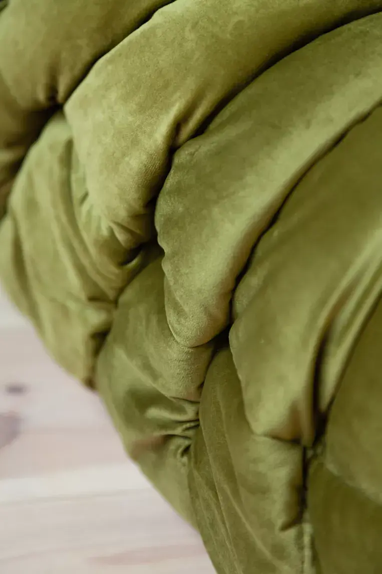 Togo Armchair Velvet Olive Green 8