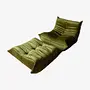 Togo armchair and ottoman set velvet olive green 0