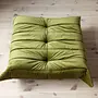 Togo armchair and ottoman set velvet olive green 7