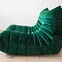 Togo armchair velvet emerald green 2
