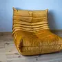 Togo Armchair Velvet Golden Yellow 1