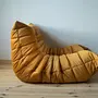 Togo Armchair Velvet Golden Yellow 2