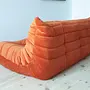 Togo Sofa 3-Sitzer Samt Orange 3