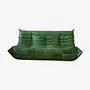 Togo Sofa 3-Seater Pull-Up Leather Green 0
