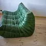 Togo Sofa 3-Seater Pull-Up Leather Green 1