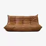 Togo Sofa 3-seater pull-up leather tobacco brown 0