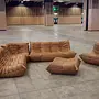 Togo Sofa 3-seater pull-up leather tobacco brown 3