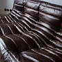 Togo Sofa 3-seater High-gloss leather Dark brown 8