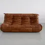 Togo Sofa 3-Sitzer Glattleder Cognac Braun 1
