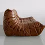 Togo Sofa 3-Sitzer Glattleder Cognac Braun 3