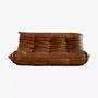 Togo Sofa 3-seater High-gloss leather Antique brown 0