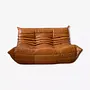 Togo Sofa 2-Sitzer Pull-Up-Leder Kieferbraun 0