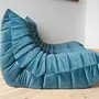Togo Sofa 2-seater velvet sea blue 3