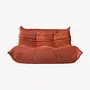 Togo Sofa 2-Sitzer Samt Orange 0
