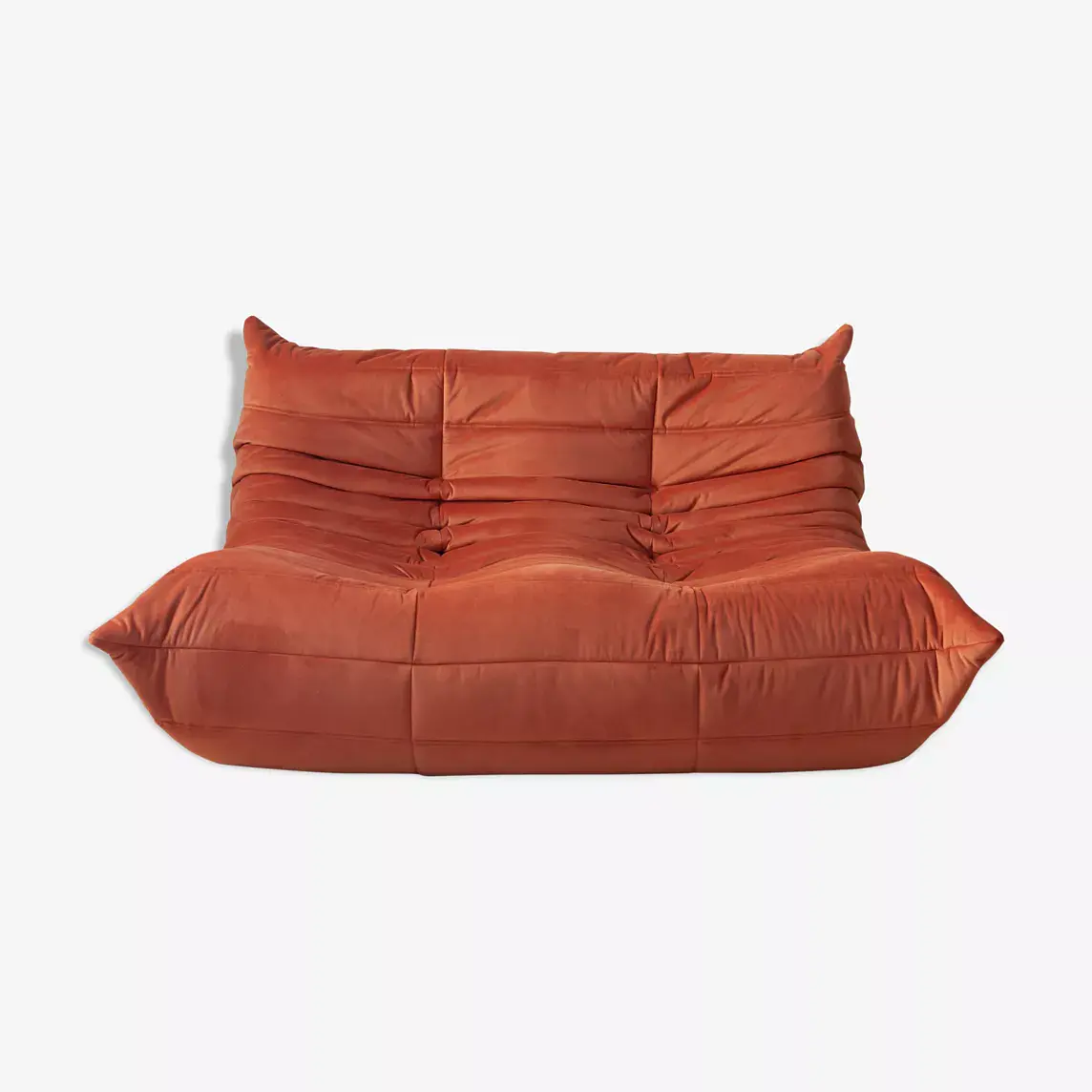 Togo Sofa 2-Sitzer Samt Orange 0