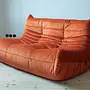 Togo Sofa 2-Sitzer Samt Orange 2