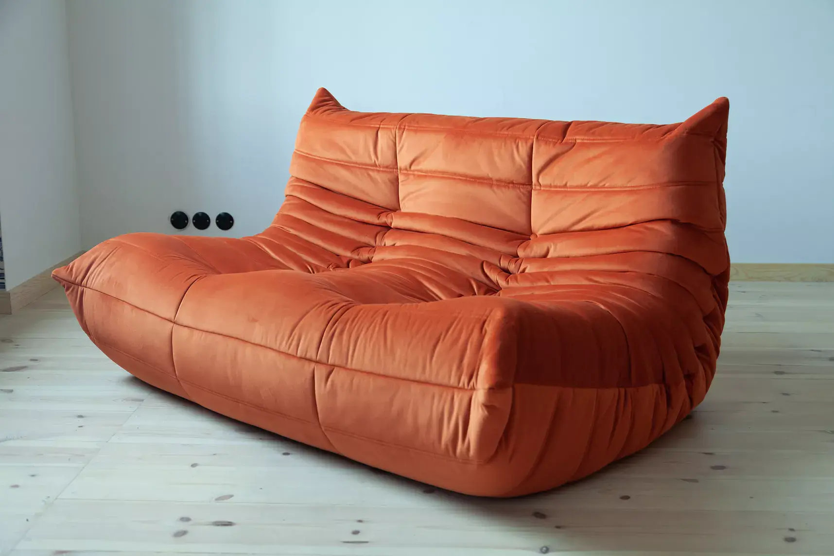 Togo Sofa 2-Sitzer Samt Orange 2
