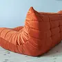 Togo Sofa 2-Sitzer Samt Orange 3