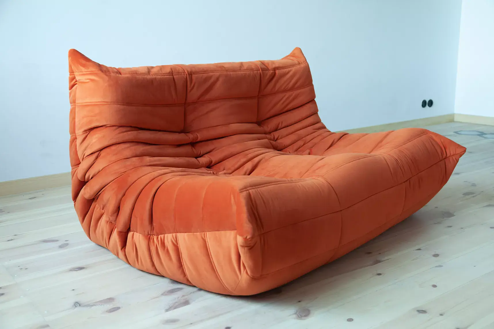 Togo Sofa 2-Sitzer Samt Orange 6