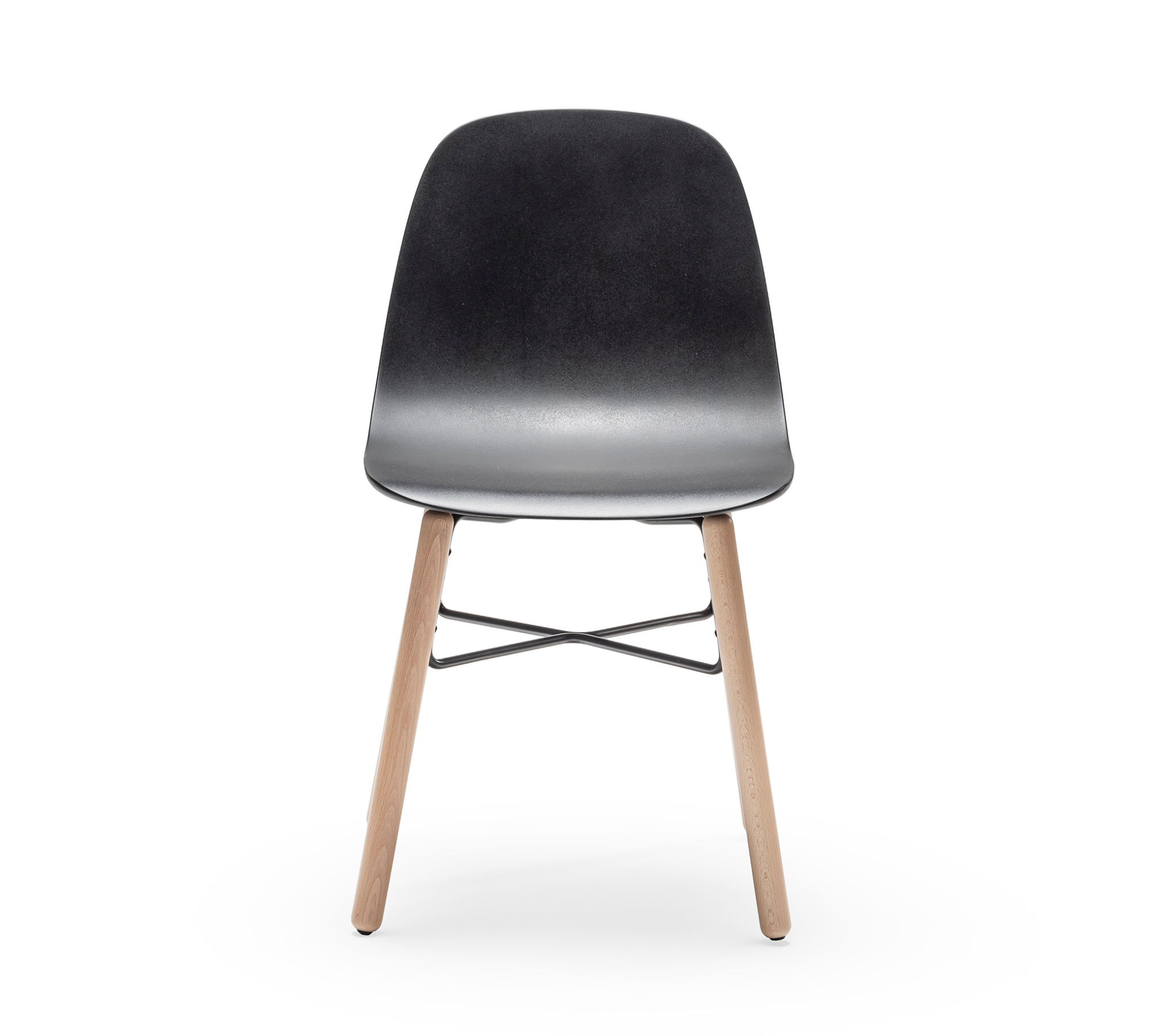 Babah W chair plastic wood black 0