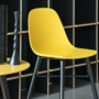 Babah W Chair Plastic Wood White 2