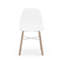 Babah W Chair Plastic Wood White 0