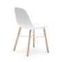 Babah W Chair Plastic Wood White 1