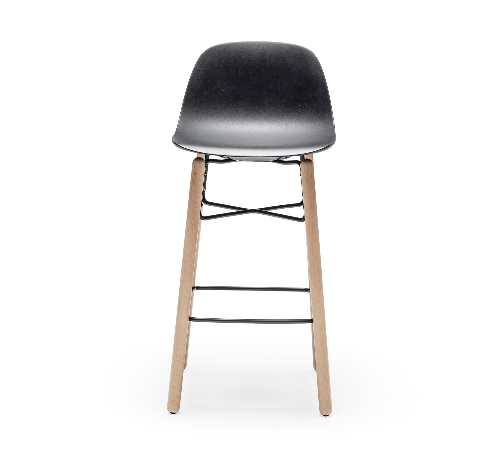 Babah W SG-65 Barstool Plastic Wood Black 0