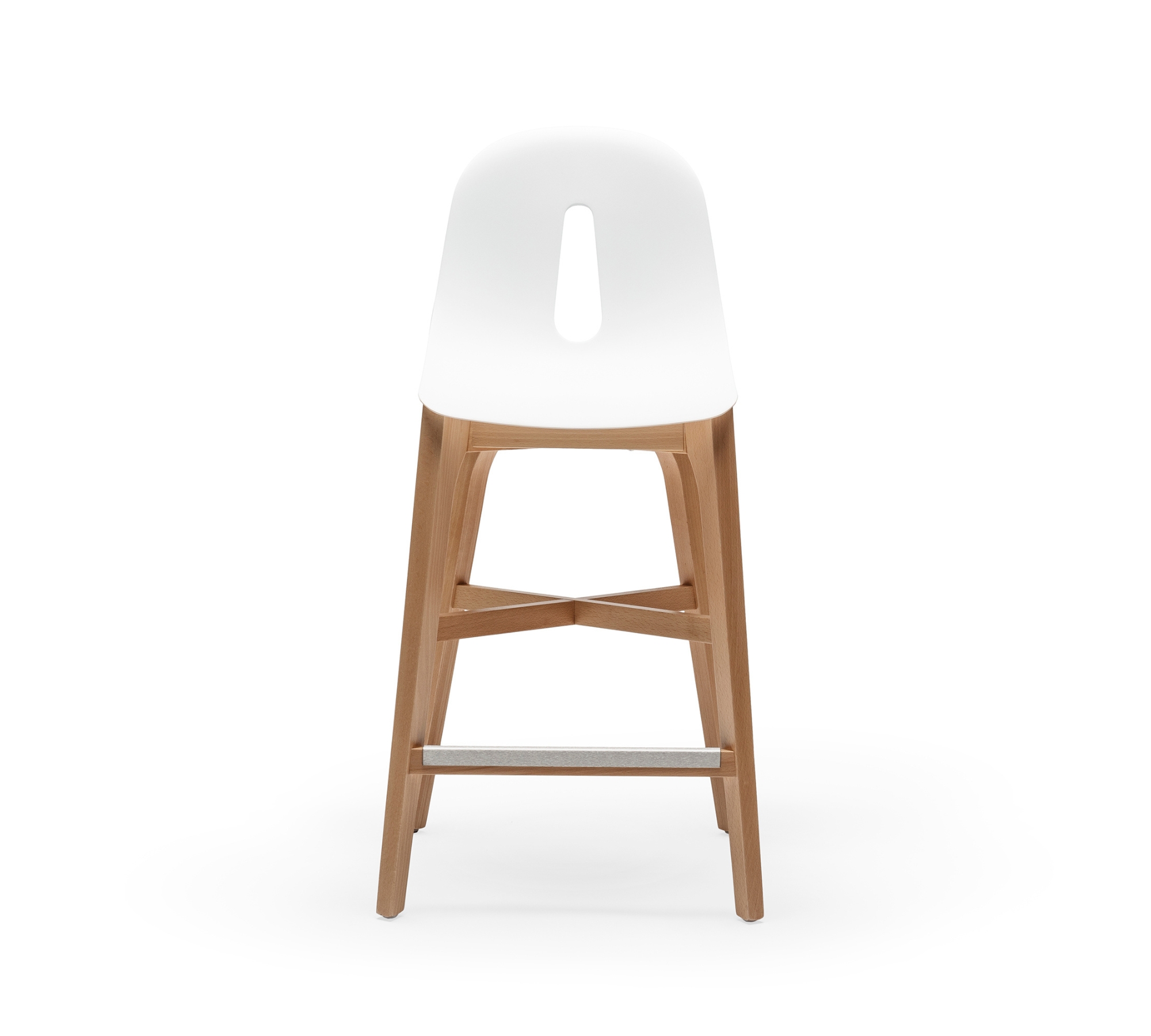 Gotham W SG-65 Barstool Plastic Wood White 1