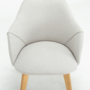 Lule Armlehnstuhl Drehbar Textil Eiche Grau 2
