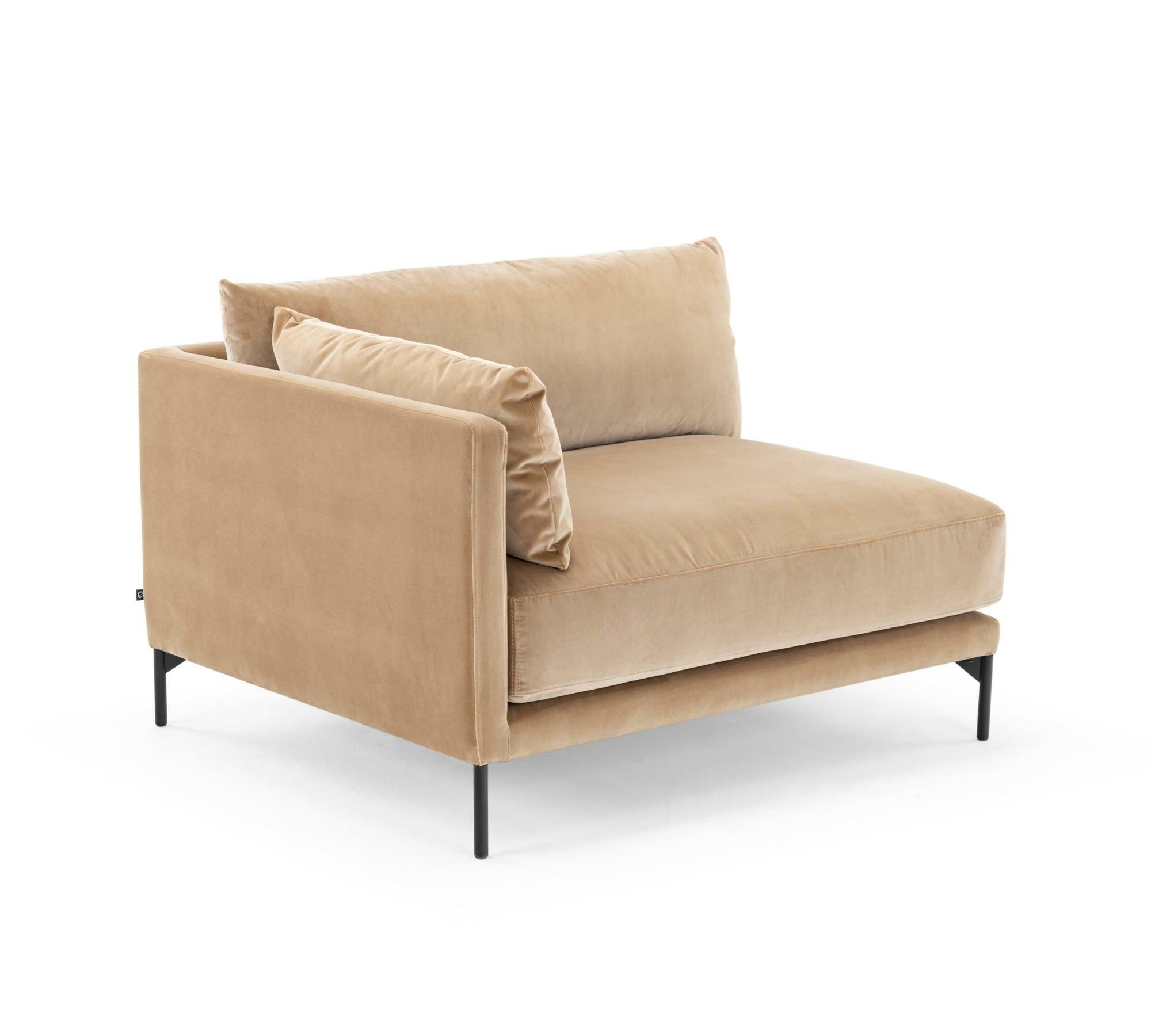 Vincent 1-Sitzer Modul Links Velour Matt Beige 1