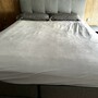Boxspringbett mit Nachttischen Textil Grau 0