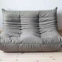 Togo Sofa 2-Sitzer Leder Grau 1