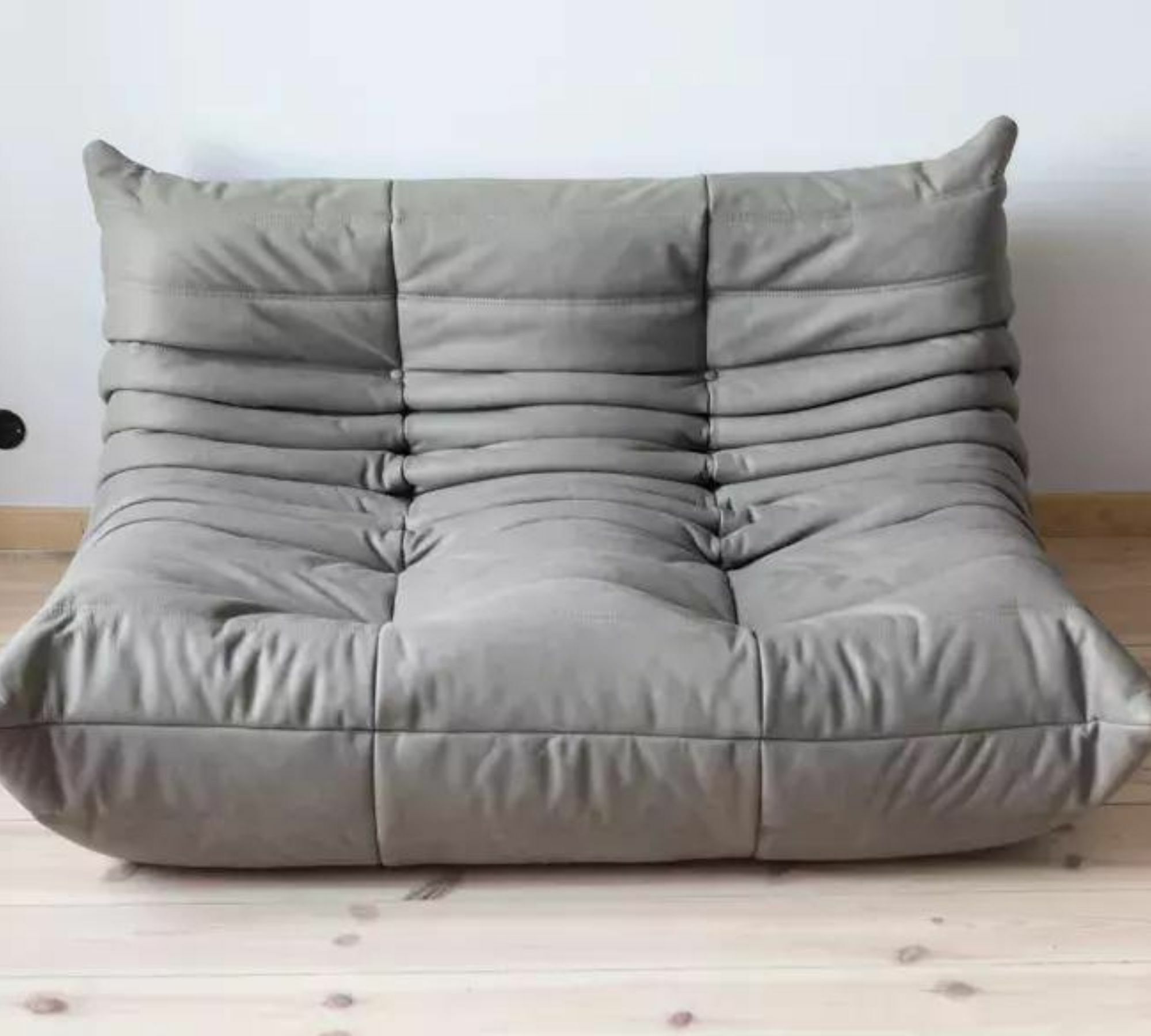 Togo Sofa 2-Sitzer Leder Grau 1