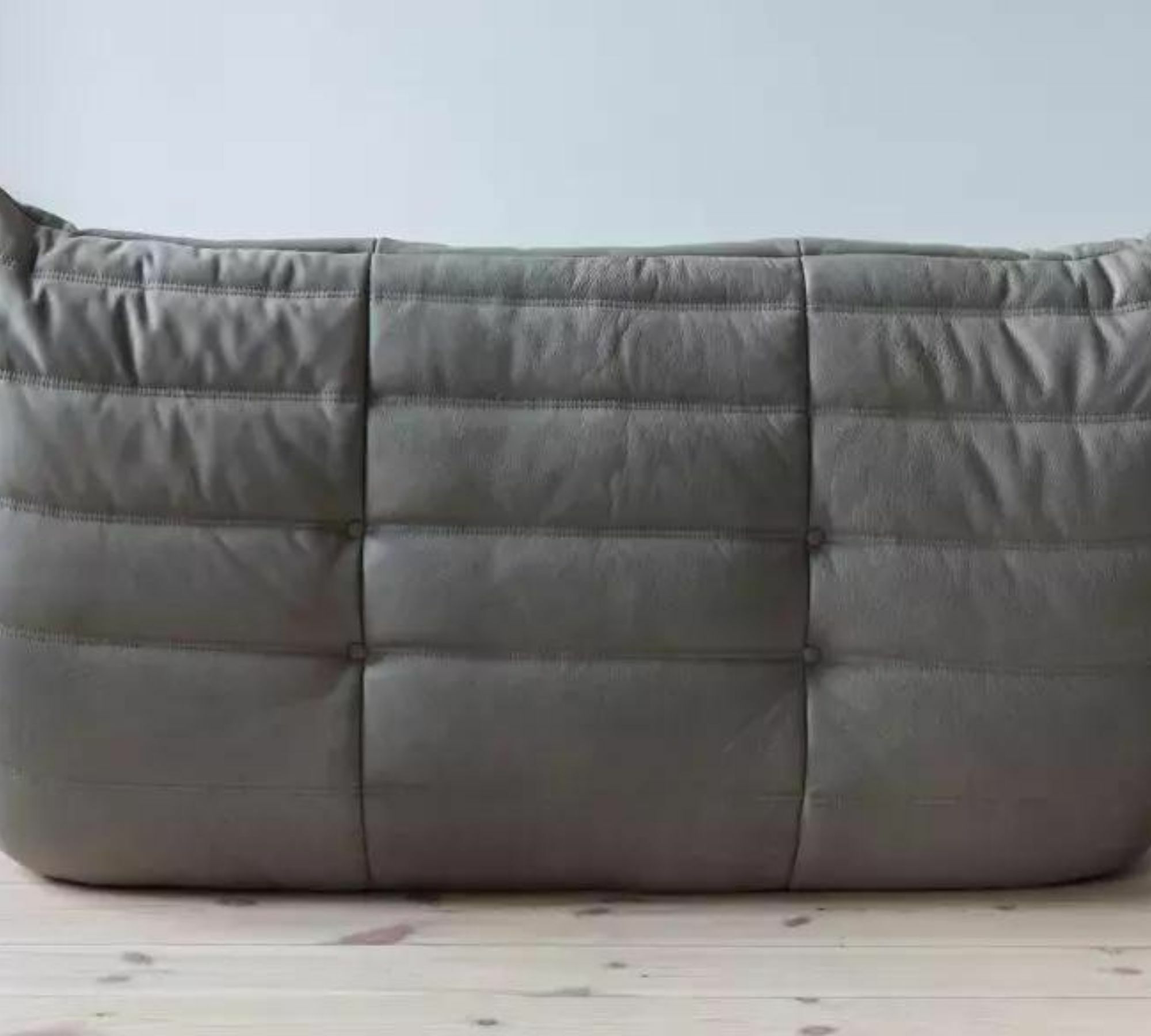 Togo Sofa 2-Sitzer Leder Grau 3