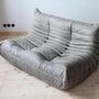 Togo Sofa 2-Sitzer Leder Grau 0