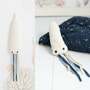 2x Jellyfish & Mini Octopus Plush toy Cotton Blue White 3
