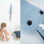 2x Mini Oktopus & Mantarochen Plüschtier Baumwolle Blau 4