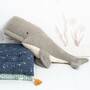 2x Fish & Beluga Whale Plush toy Cotton Grey Blue 2