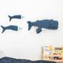 2x Fish & Beluga Whale Plush toy Cotton Blue 1