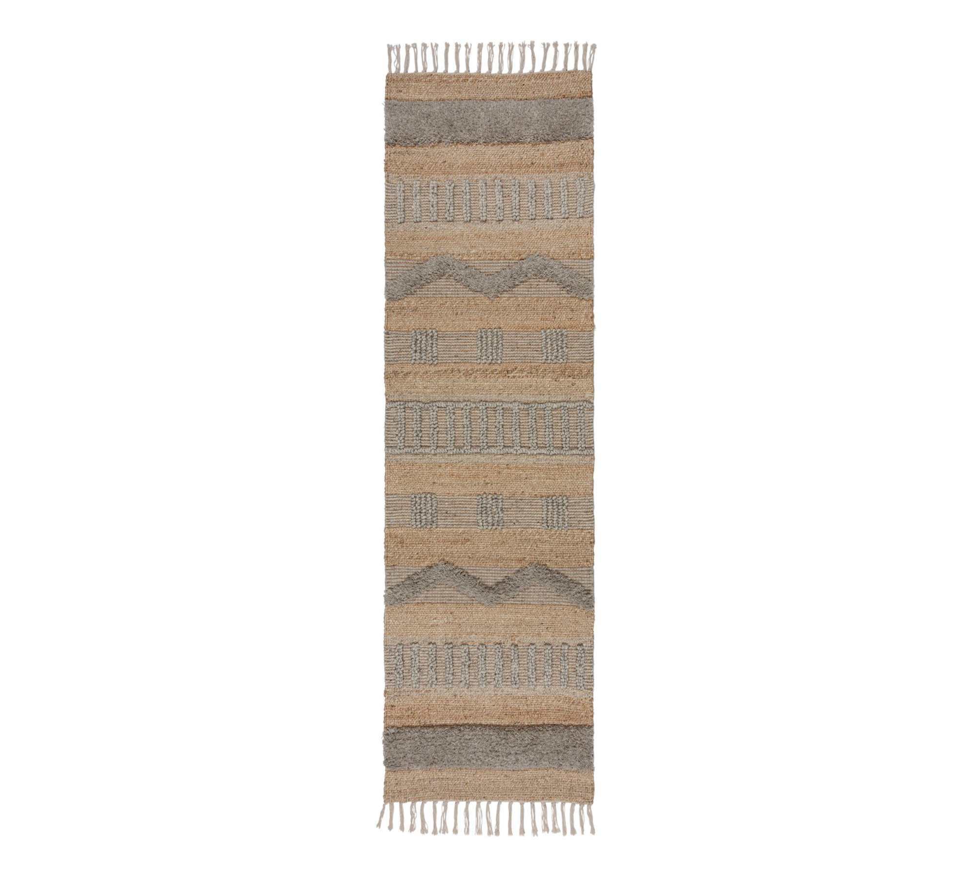 Medina Jute Läufer Natur Grau 60x230cm 1