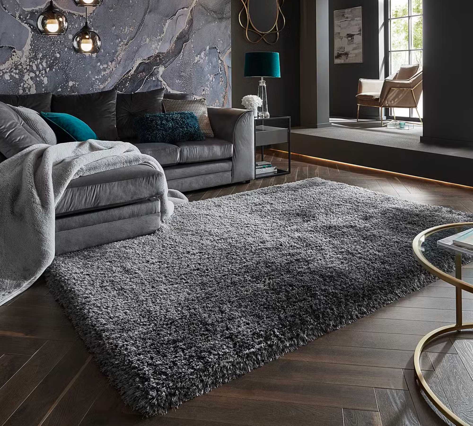 Pearl Carpet Synthetic Fiber Grey 160 x 230 cm 1