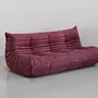 Togo Sofa 3-seater Textile Pink 2
